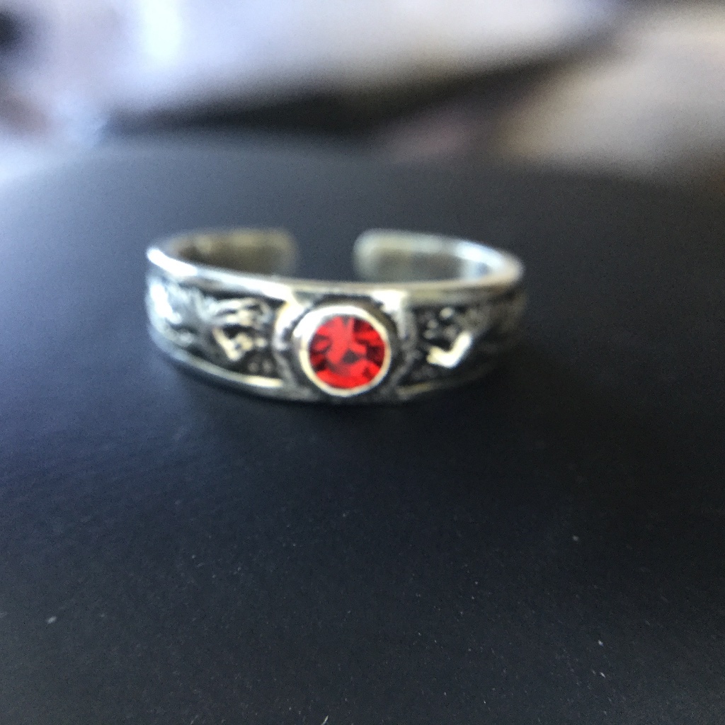 Garnet Adjustable Toe Ring